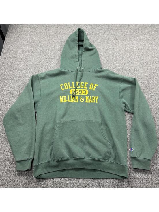 Champion Other - Vintage William & Mary University Green Champion Hoodie Mens Large Academia